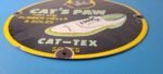 Vintage Cats Paw Shoes Sign – Porcelain Cat Tex Gas Service Pump Sign - Image 11