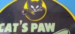 Vintage Cats Paw Shoes Sign – Porcelain Cat Tex Gas Service Pump Sign - Image 3