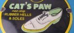 Vintage Cats Paw Shoes Sign – Porcelain Cat Tex Gas Service Pump Sign - Image 4