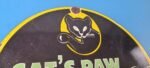 Vintage Cats Paw Shoes Sign – Porcelain Cat Tex Gas Service Pump Sign - Image 5