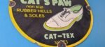 Vintage Cats Paw Shoes Sign – Porcelain Cat Tex Gas Service Pump Sign - Image 7