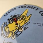 Vintage Cessna Aircraft Sign – Mickey Mouse Gas Airplane Porcelain Sign - Image 12