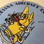 Vintage Cessna Aircraft Sign – Mickey Mouse Gas Airplane Porcelain Sign - Image 3