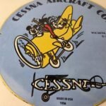 Vintage Cessna Aircraft Sign – Mickey Mouse Gas Airplane Porcelain Sign - Image 4