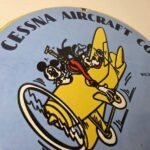 Vintage Cessna Aircraft Sign – Mickey Mouse Gas Airplane Porcelain Sign - Image 5