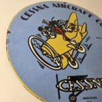 Vintage Cessna Aircraft Sign – Mickey Mouse Gas Airplane Porcelain Sign - Image 6