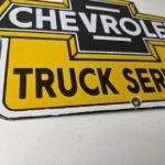 Vintage Chevrolet Advertising Sign – Porcelain Bow Tie Garage Auto Sign - Image 11