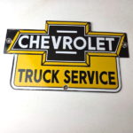Vintage Chevrolet Advertising Sign – Porcelain Bow Tie Garage Auto Sign - Image 15