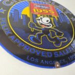 Vintage Chevrolet Porcelain Sign – Service Gas Pump Chevy Felix The Cat Sign - Image 11