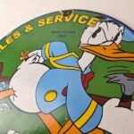 Vintage Chevrolet Sign – Automobilia Donald Duck Garage Porcelain Gas Pump Sign - Image 12