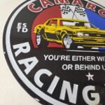 Vintage Chevrolet Sign – Camaro Automobile Racing Team Motors Porcelain Sign - Image 6