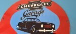 Vintage Chevrolet Sign – Garage Automobile Motors Repairs Porcelain Sign - Image 13
