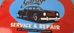 Vintage Chevrolet Sign – Garage Automobile Motors Repairs Porcelain Sign - Image 4