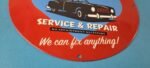 Vintage Chevrolet Sign – Garage Automobile Motors Repairs Porcelain Sign - Image 7