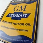 Vintage Chevrolet Sign – General Motors Oil Can Gas Pump Porcelain Sign - Image 13