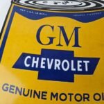 Vintage Chevrolet Sign – General Motors Oil Can Gas Pump Porcelain Sign - Image 3
