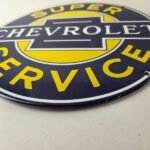 Vintage Chevrolet Sign – Porcelain Bow-Tie Sign – Gas Pump Garage Shop Auto Sign - Image 10