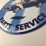 Vintage Chevrolet Sign – Porcelain Camaro 69 SS Gas Pump Auto Pinup Girl Sign - Image 14