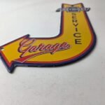 Vintage Chevrolet Sign – Porcelain Service Arrow Gas Oil Pump Chevy Garage Sign - Image 10