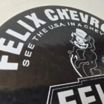 Vintage Chevrolet Sign – Service Gas Pump Chevy Felix the Cat Porcelain Sign - Image 5