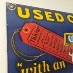 Vintage Chevrolet Sign – Used Cars Automobile Motors Gas Pump Porcelain Sign - Image 5