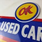 Vintage Chevrolet Sign – Used Cars Automobile Motors Gas Pump Porcelain Sign - Image 12