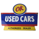 Vintage Chevrolet Sign – Used Cars Automobile Motors Gas Pump Porcelain Sign