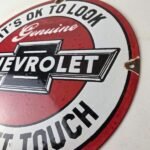 Vintage Chevrolet Sign – Warning, Automobile Motors Gas Pump Porcelain Sign - Image 13