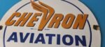 Vintage Chevron Gasoline Sign – Aviation Gas Pump Plate Service Porcelain Sign - Image 13