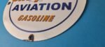 Vintage Chevron Gasoline Sign – Aviation Gas Pump Plate Service Porcelain Sign - Image 10