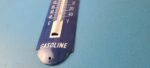 Vintage Chevron Gasoline Sign – Gas Pump Ad Sign on Porcelain Thermometer - Image 10