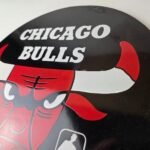 Vintage Chicago Bulls Sign – NBA Basketball Stadium Porcelain Gas Pump Sign - Image 12