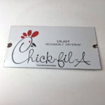 Vintage Chick Fil A Sign – Chicken Fast Food Porcelain Gas Pump Sign - Image 15