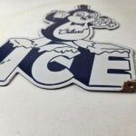 Vintage Chillard Ice Sign – Ice Cubes Chilly Willy Gas Service Porcelain Sign - Image 10