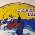 Vintage Chub Bait Caster Lures Sign – Cabin Fishing Porcelain Gas Pump Sign - Image 15