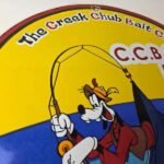 Vintage Chub Bait Caster Lures Sign – Cabin Fishing Porcelain Gas Pump Sign - Image 5