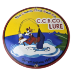 Vintage Chub Bait Caster Lures Sign – Cabin Fishing Porcelain Gas Pump Sign - Image 2