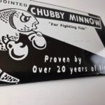 Vintage Chubby Minnow Sign – Fishing Lure Advertisement Porcelain Gas Pump Sign - Image 7