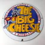 Vintage Chuck E Cheese Sign – Porcelain Gas Pump Service Station Sign - Image 15