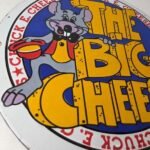 Vintage Chuck E Cheese Sign – Porcelain Gas Pump Service Station Sign - Image 6