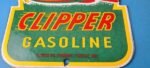 Vintage Clipper Gasoline Sign – Aircraft Airplane Gas Pump Porcelain Sign - Image 12