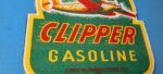 Vintage Clipper Gasoline Sign – Aircraft Airplane Gas Pump Porcelain Sign - Image 7