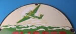 Vintage Clipper Gasoline Sign – Old Airplane Gas Pump Porcelain Sign - Image 13