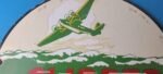 Vintage Clipper Gasoline Sign – Old Airplane Gas Pump Porcelain Sign - Image 3