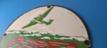 Vintage Clipper Gasoline Sign – Old Airplane Gas Pump Porcelain Sign - Image 8