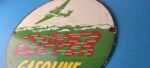 Vintage Clipper Gasoline Sign – Old Airplane Gas Pump Porcelain Sign - Image 9
