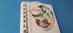 VINTAGE COCA COLA PORCELAIN GAS SODA BOTTLE SODA REFRESH AD SIGN THERMOMETER - Image 6