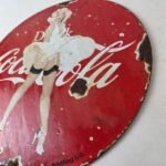 Vintage Coca Cola Porcelain Sign – Beverage Gas Pump Bottling Service Soda Sign - Image 13