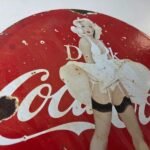 Vintage Coca Cola Porcelain Sign – Beverage Gas Pump Bottling Service Soda Sign - Image 5