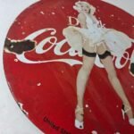 Vintage Coca Cola Porcelain Sign – Beverage Gas Pump Bottling Service Soda Sign - Image 6